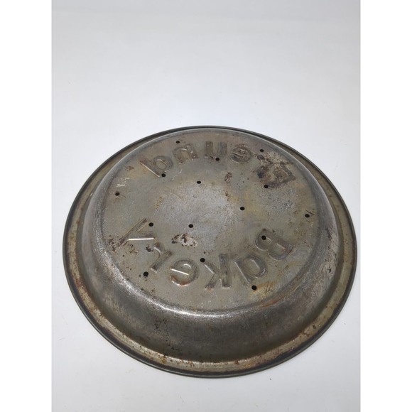 Freund Bakery Tin Metal Pie Pan 9” St Louis Missouri Kitchen Jewish Decor VTG - Picture 6 of 9